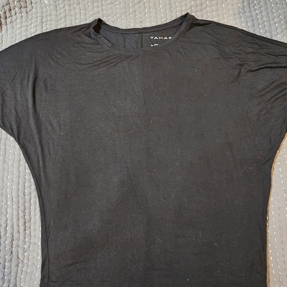 Tahari Black Dolman Sleeved Shirt
